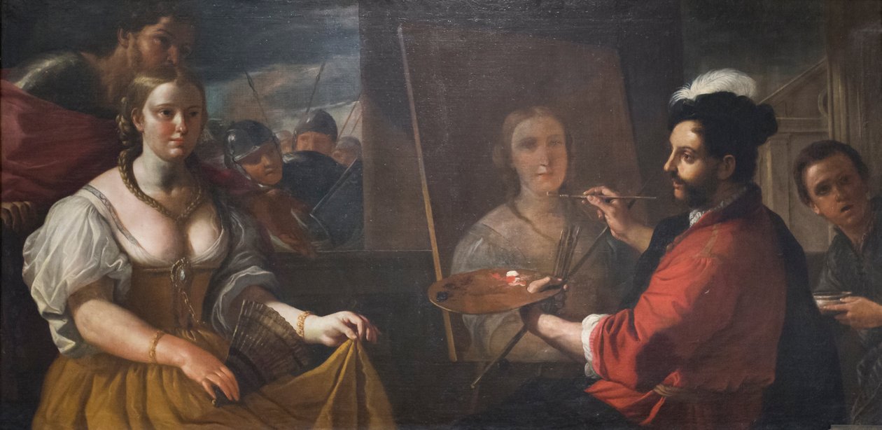 Apelles maluje portrét Campaspeho, milence Alexandra Velikého, druhá polovina 17. století (olej na plátně) od Mattia (1613 99) Preti