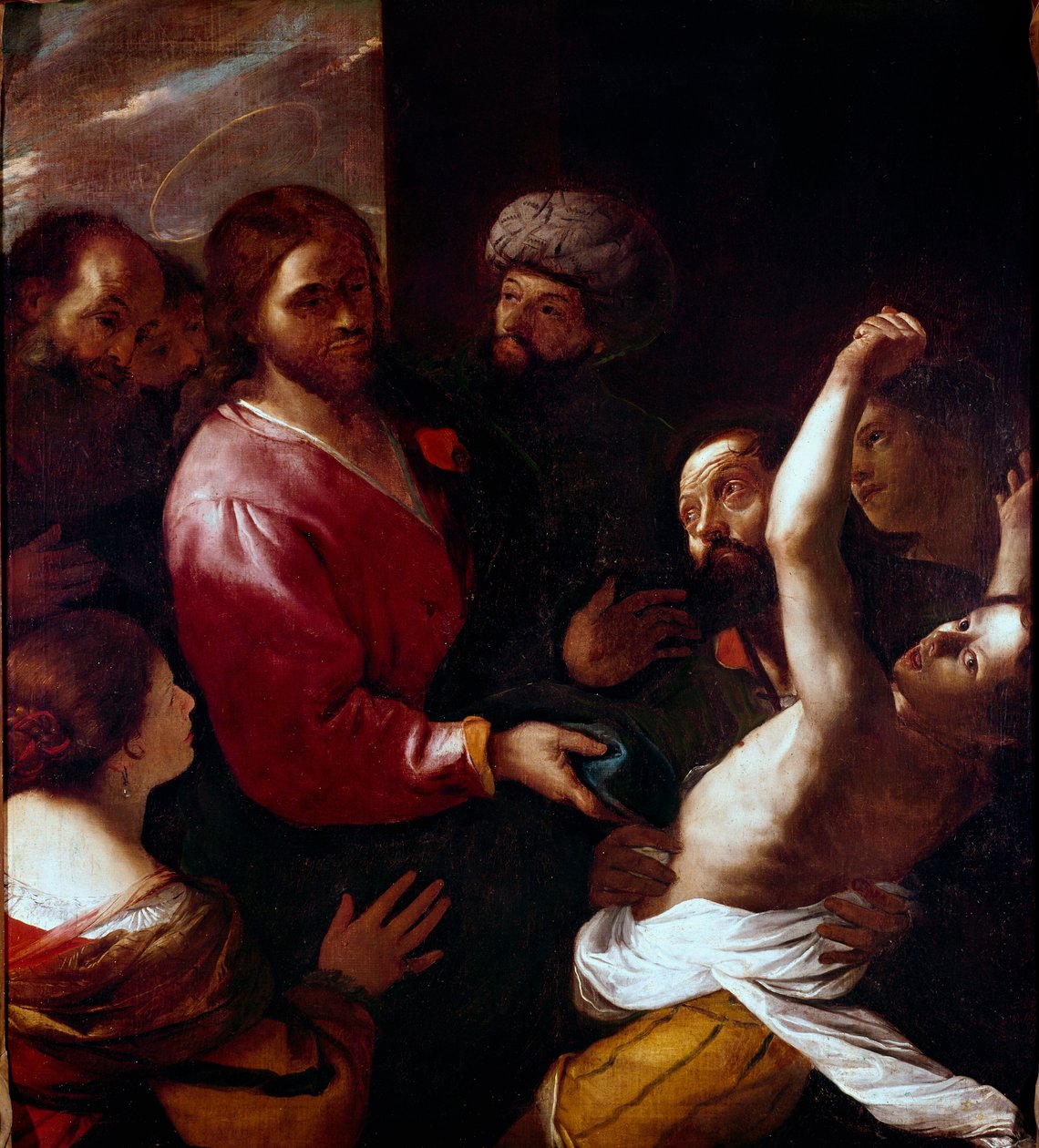 Ježíš Kristus bojovníci a držitel exorcismu. Obraz Mattia Preti dit il Cavalier Calabrese (1613-1699) Ne. 135x118 cm Florencie, Galerie Uffizi (kanceláře) od Mattia Preti