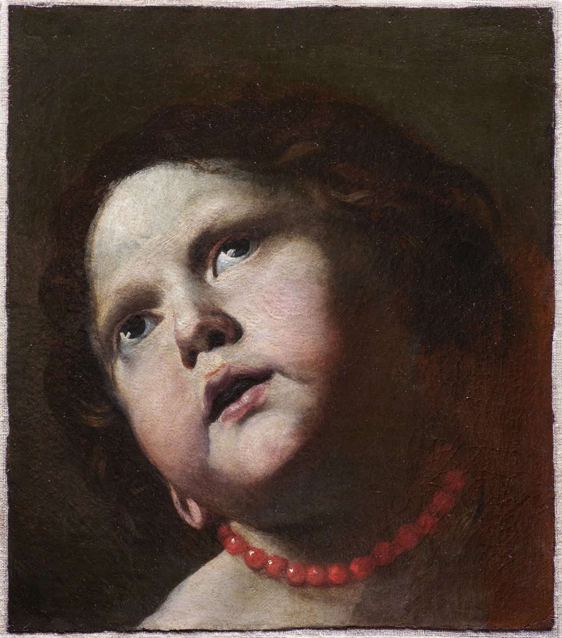 Hlava dívky s korálovým náhrdelníkem, c. 1645. od Mattia Preti