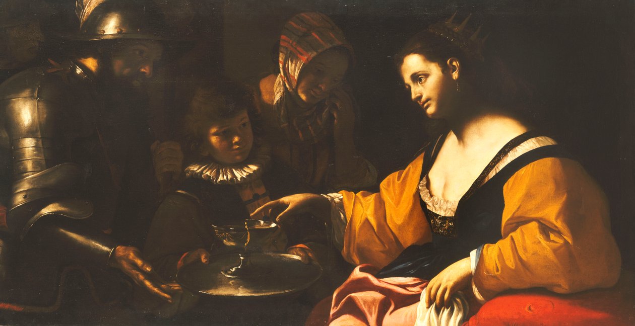 Sophonisba obdrží pohár jedu, kolem roku 1640 od Mattia Preti