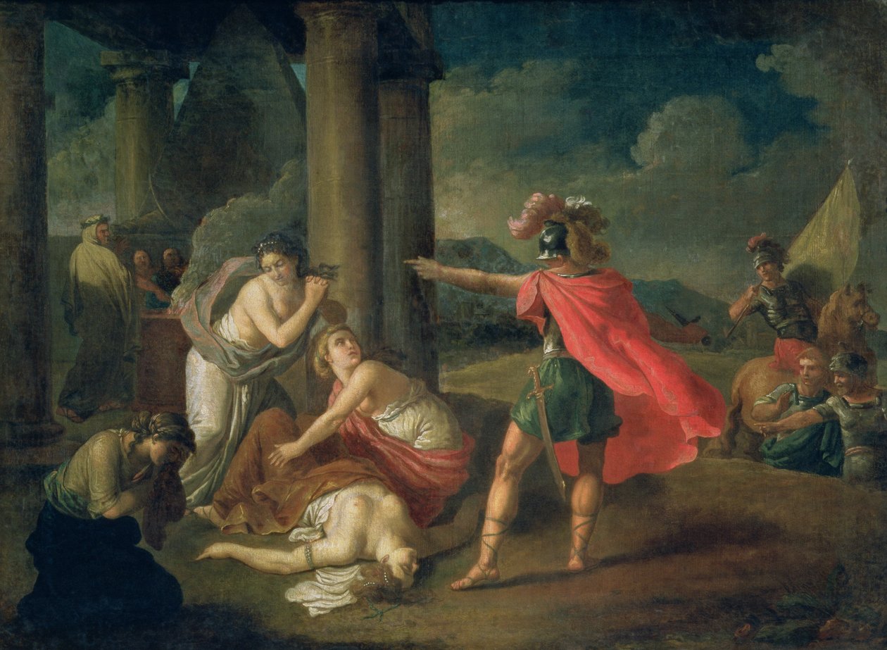 Smrt Camilly, sestry Horatiovy, 1787 od Matvei Ivanovich Puchinov