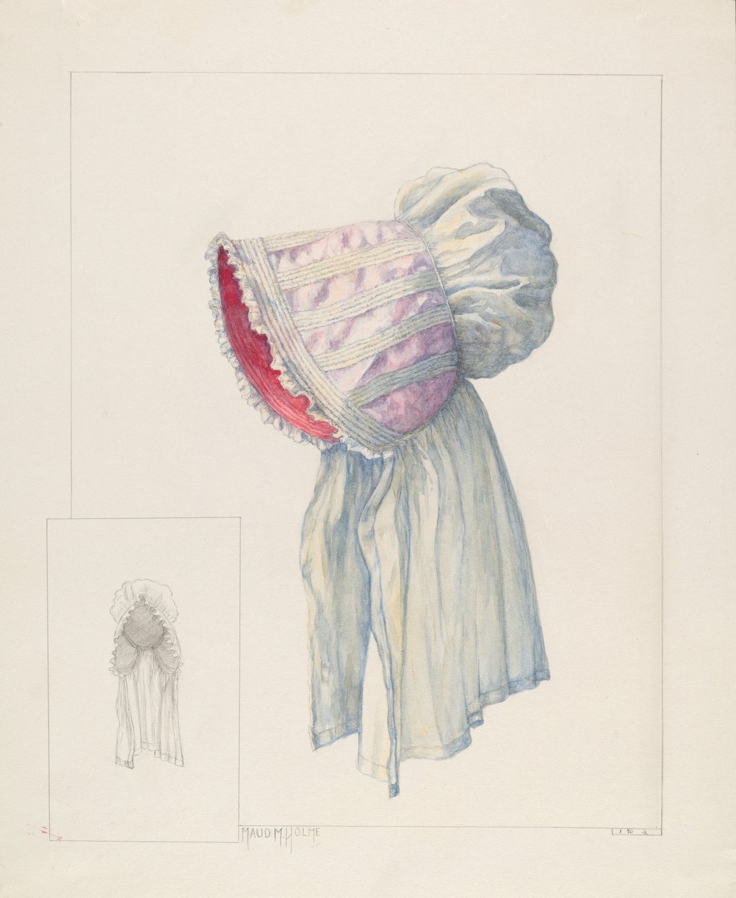 Baby Bonnet, c. 1937. od Maud M Holme