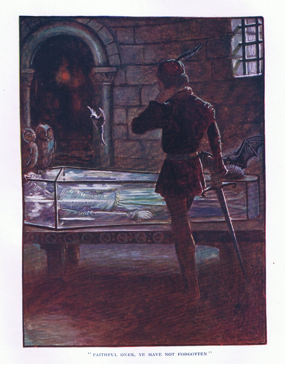 Věrní, vy jste nezapomněli, ilustrace z Lady And Fairy Tales, 1914 od Maud Tindal Atkinson