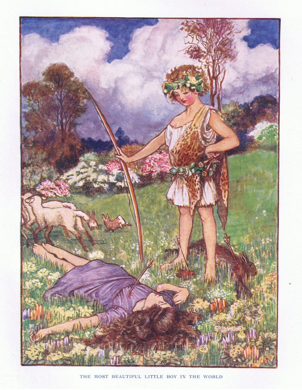 Nejkrásnější malý chlapec na světě, ilustrace z Lady And Fairy Tales, 1914 od Maud Tindal Atkinson