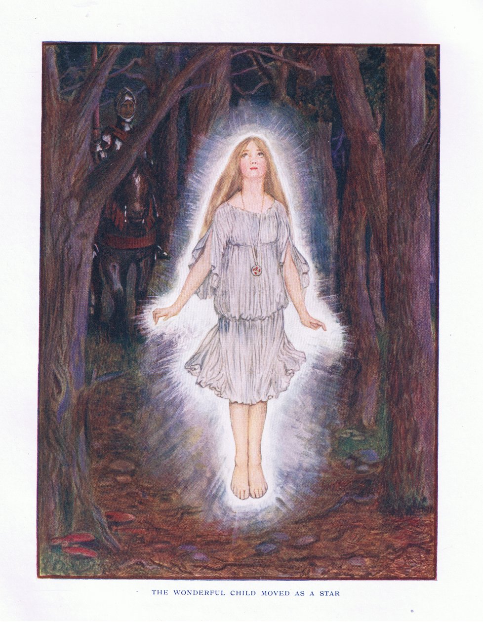 Nádherné dítě se pohybovalo jako hvězda, ilustrace z Lady And Fairy Tales, 1914 od Maud Tindal Atkinson