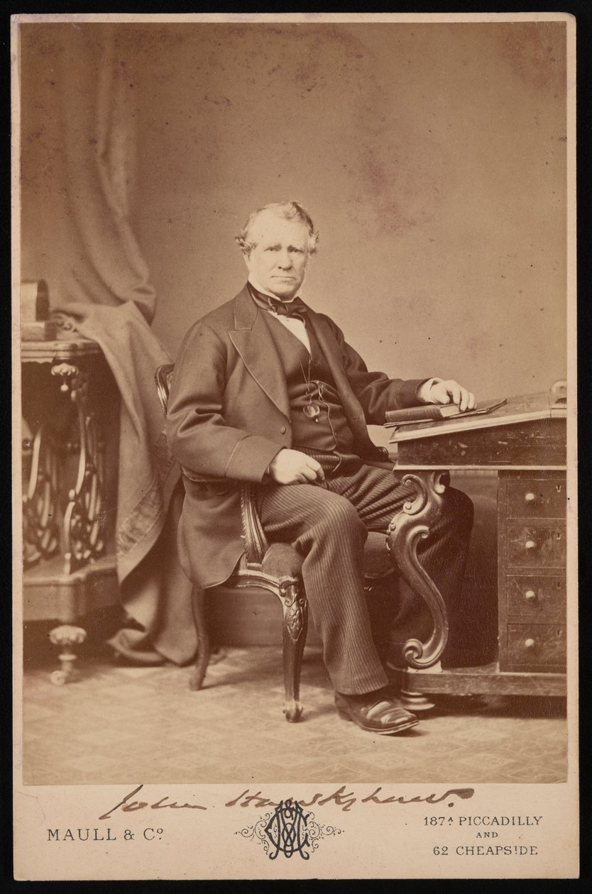 Portrét Johna Hawkshawa 1811-1891, před rokem 1876. od Maull and Co