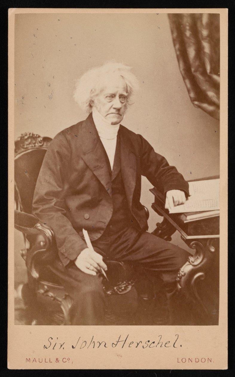Portrét sira Johna Fredericka Williama Herschela 1792-1871, před rokem 1871. od Maull and Co