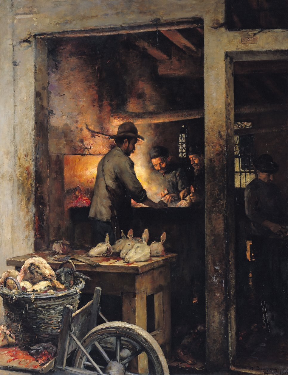 Řezníci na Calle de la Madone, Benátky, 1900 od Maurice Bompard