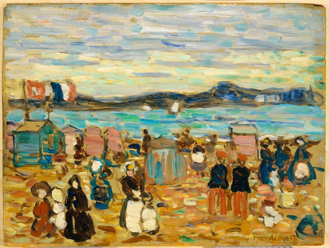 Stany na koupání, St. Malo, 1907 od Maurice Brazil Prendergast