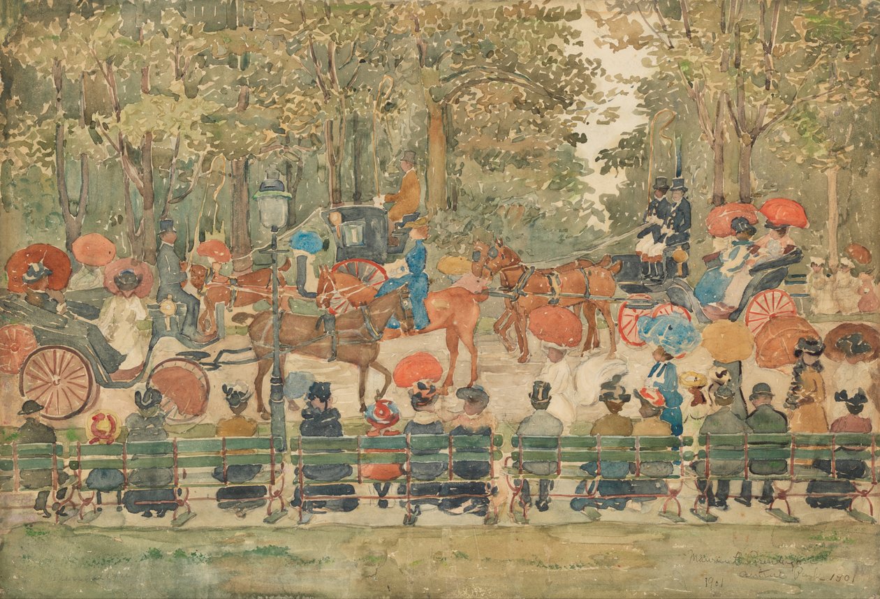 Central Park, 1901 od Maurice Brazil Prendergast