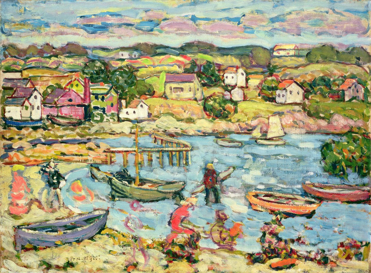 Krajina s veslicemi 1916-18 od Maurice Brazil Prendergast