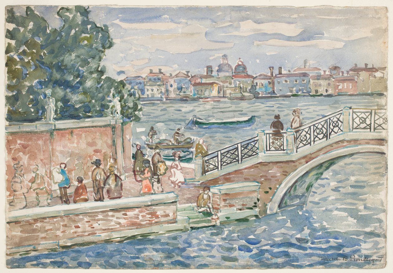 Benátky (wc nad grafitem na papíře) od Maurice Brazil Prendergast