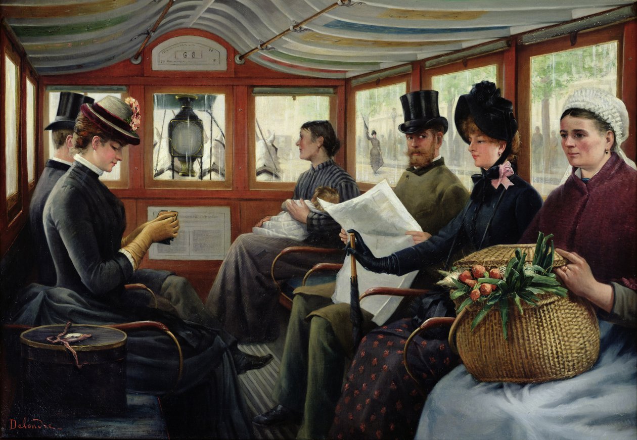 Na Omnibusu, 1880 od Maurice Delondre