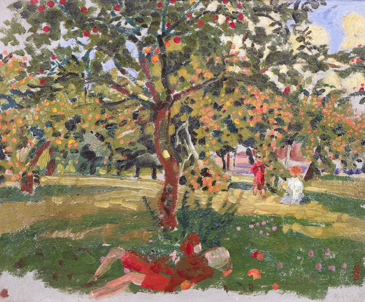Dítě spí pod jabloní, 1903 od Maurice Denis