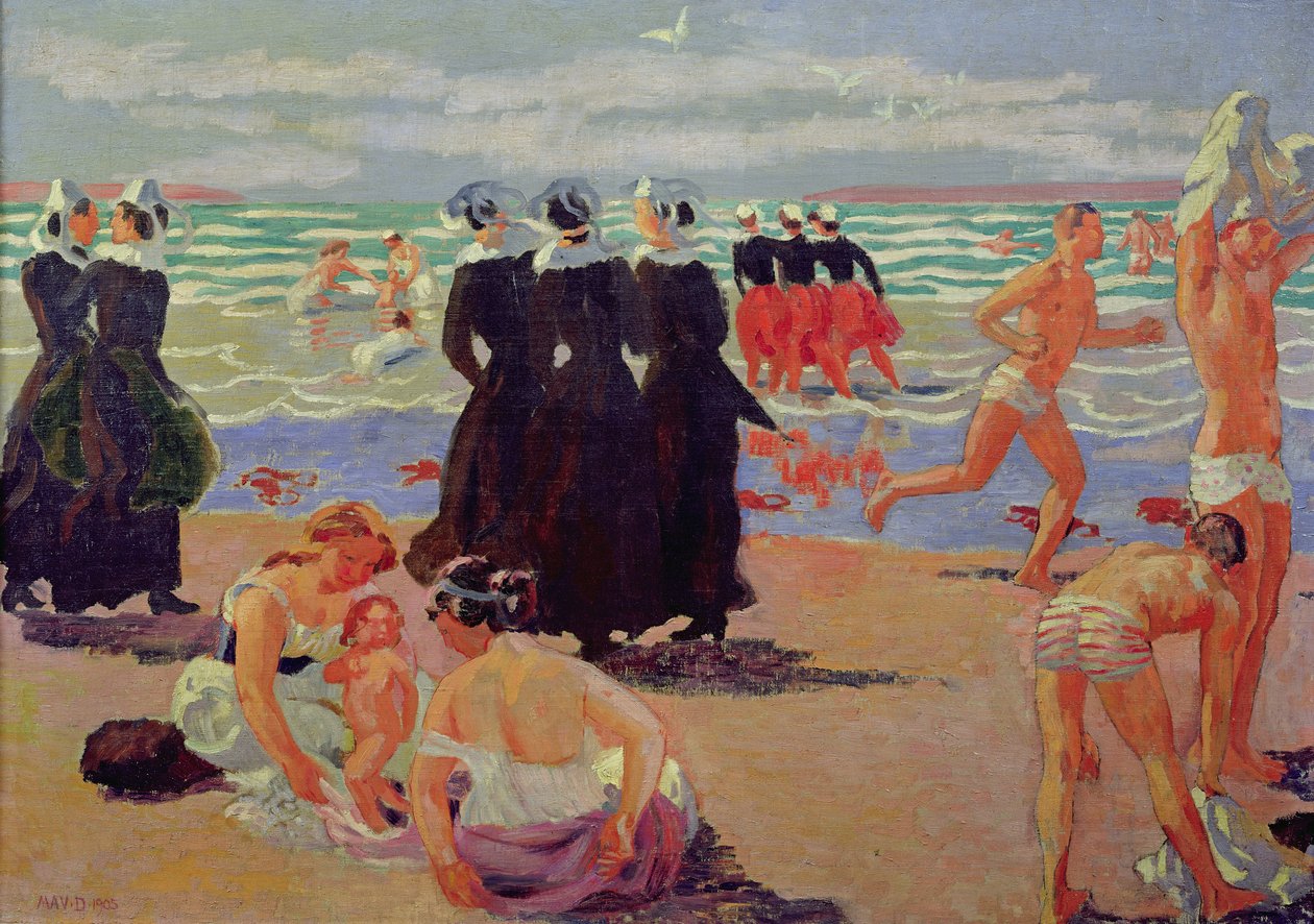 Koupání v Pardonu Sainte-Anne-la-Palud, 1905 od Maurice Denis