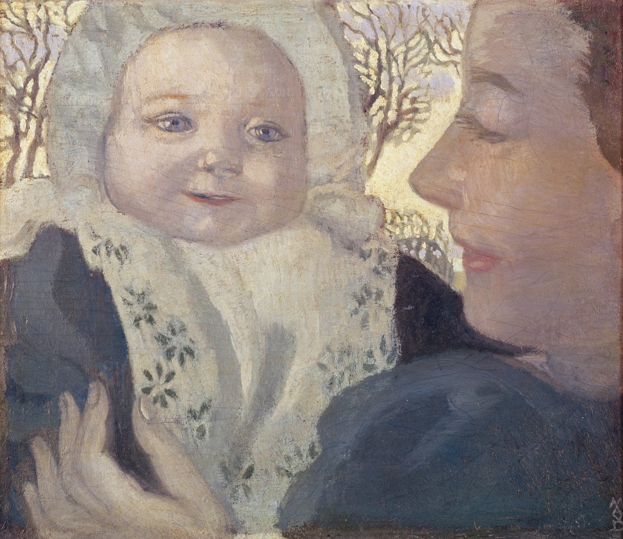 Bernadette a její matka, cca 1900 (olej na kartě) od Maurice Denis