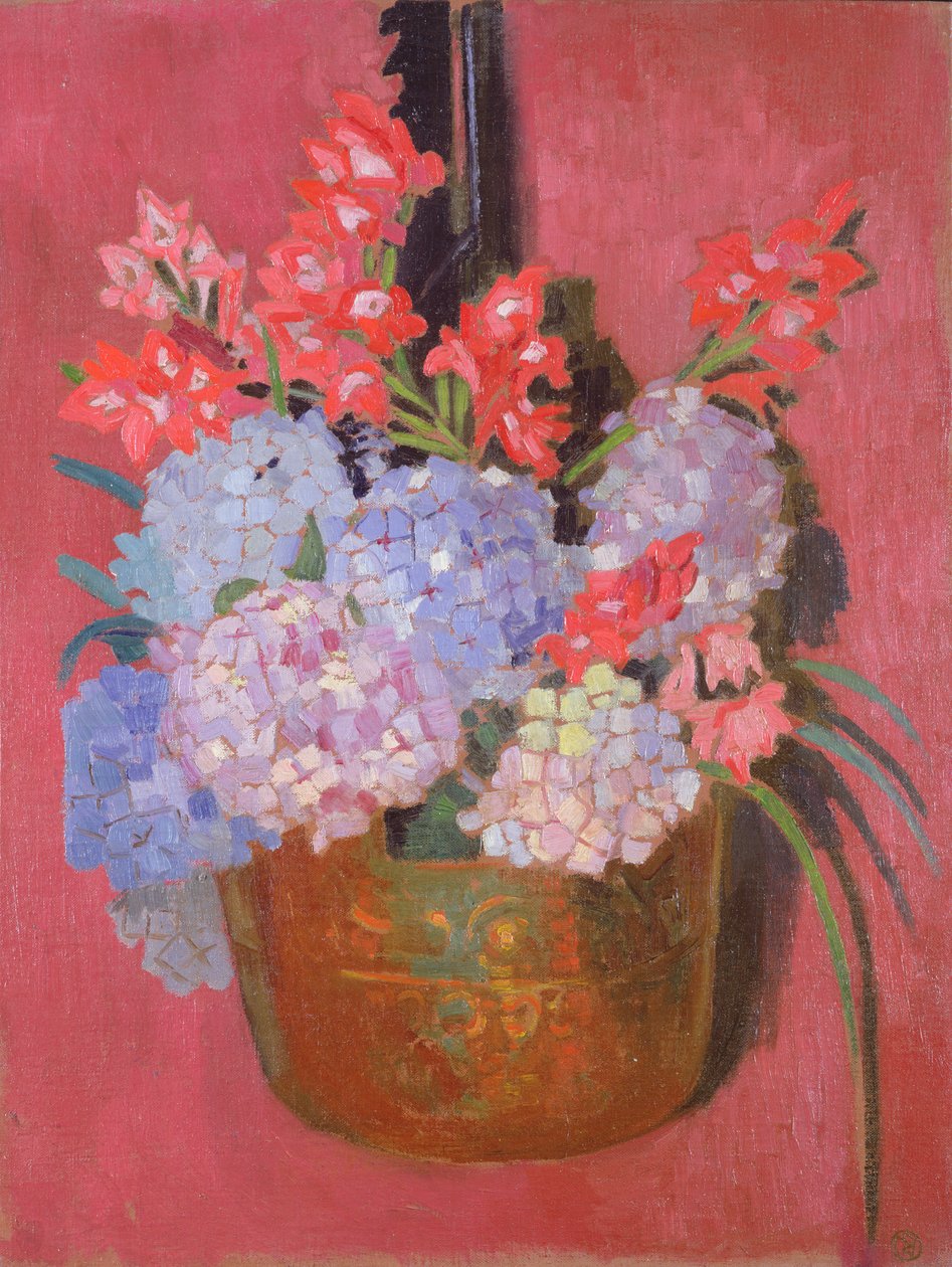 Měděný kotlík s hortenziemi, 1916 od Maurice Denis