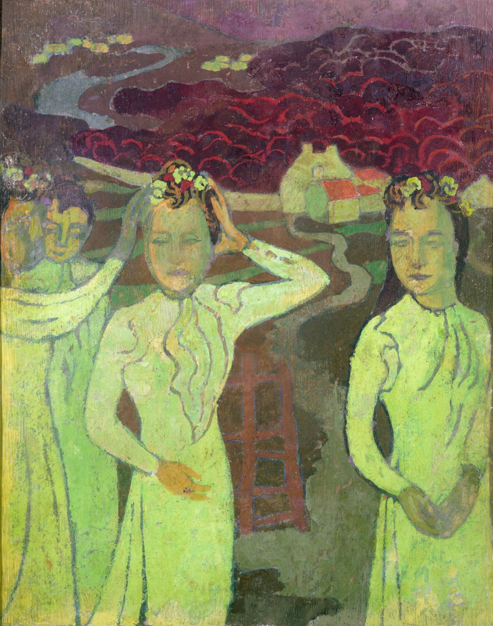 První studie k trojitému portrétu Marthe, 1892 od Maurice Denis