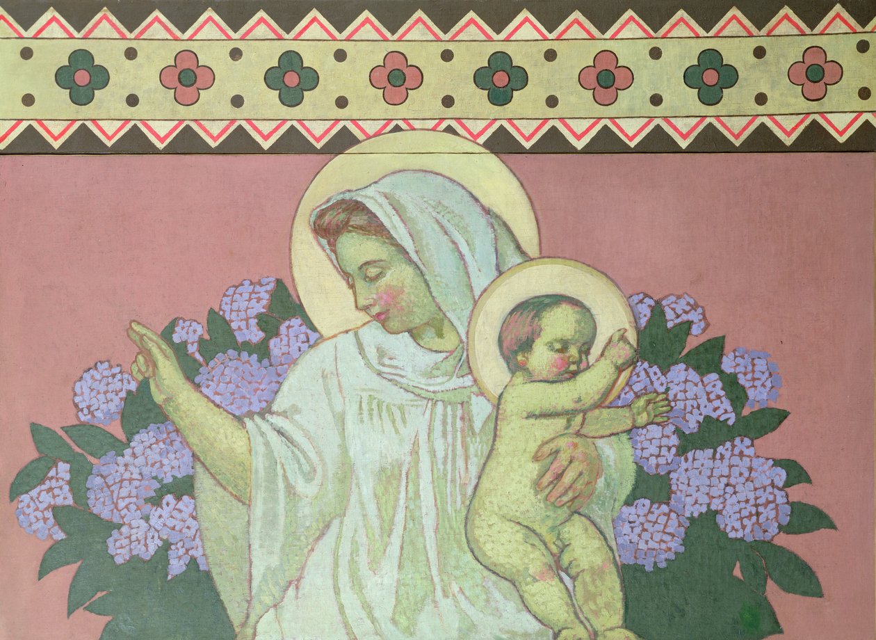 Grace, centrální část z výzdoby umělcova domova v Perros-Guirac, 1908 od Maurice Denis