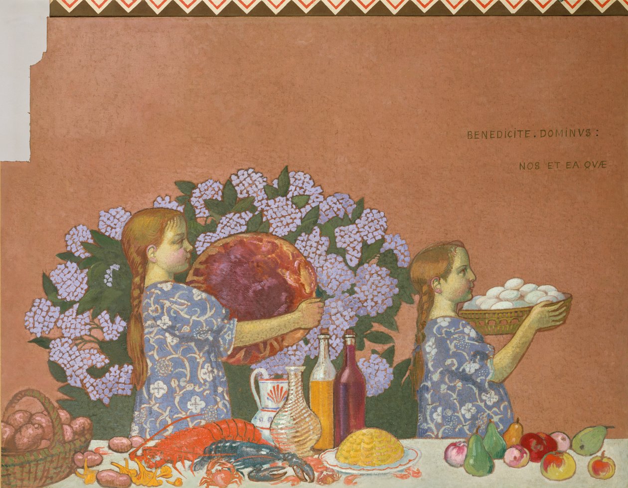 Grace, levý panel z výzdoby umělcova domova v Perros-Guirac, 1908 od Maurice Denis