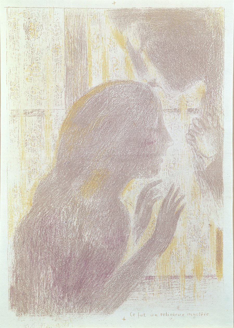 Bylo to náboženské tajemství (tužka a pastelka na papíře) od Maurice Denis