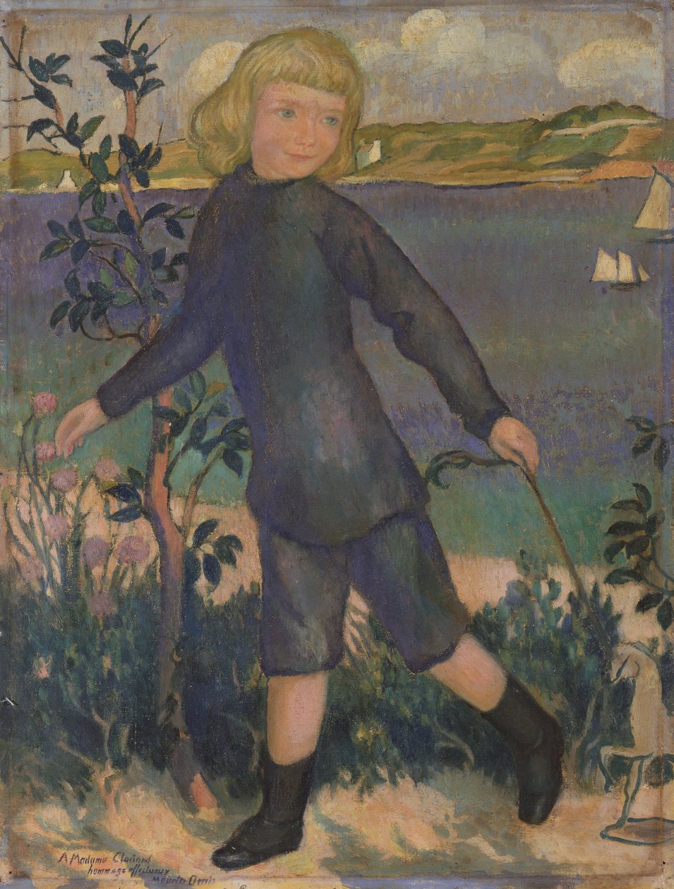 Joel s dřevěným koněm v Perrosu, kolem roku 1896 od Maurice Denis