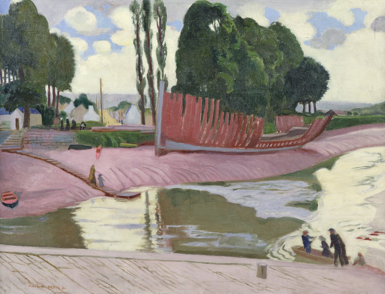 Řeka Landerneau, 1924 od Maurice Denis