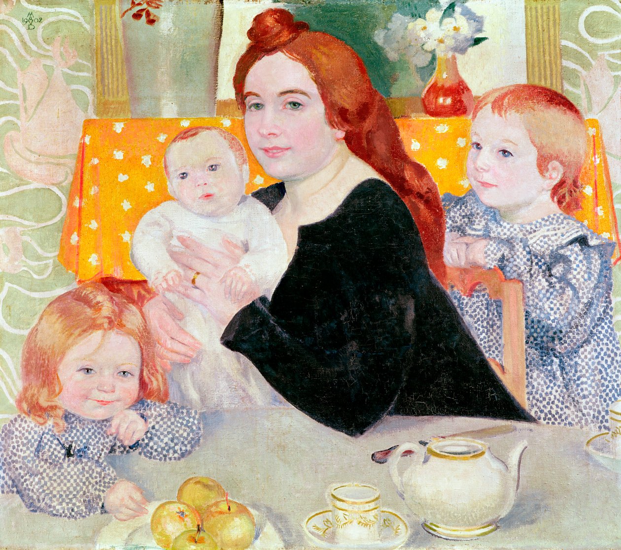 Velký rodinný portrét v modré a žluté barvě, 1902 od Maurice Denis