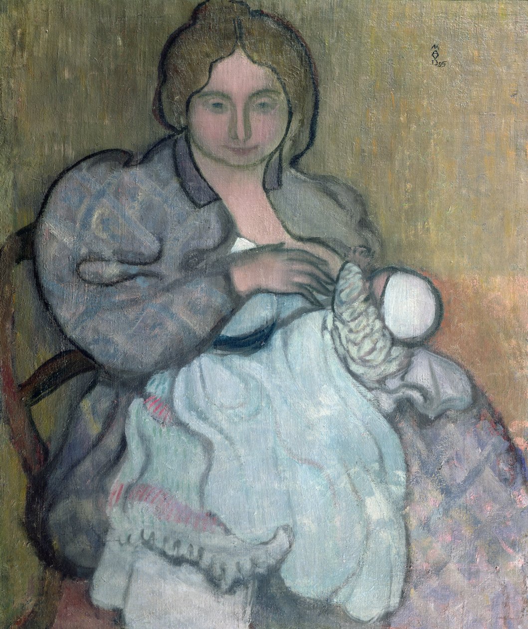 Mateřství v bílých šatech (Jean-Paul) kolem roku 1895 od Maurice Denis