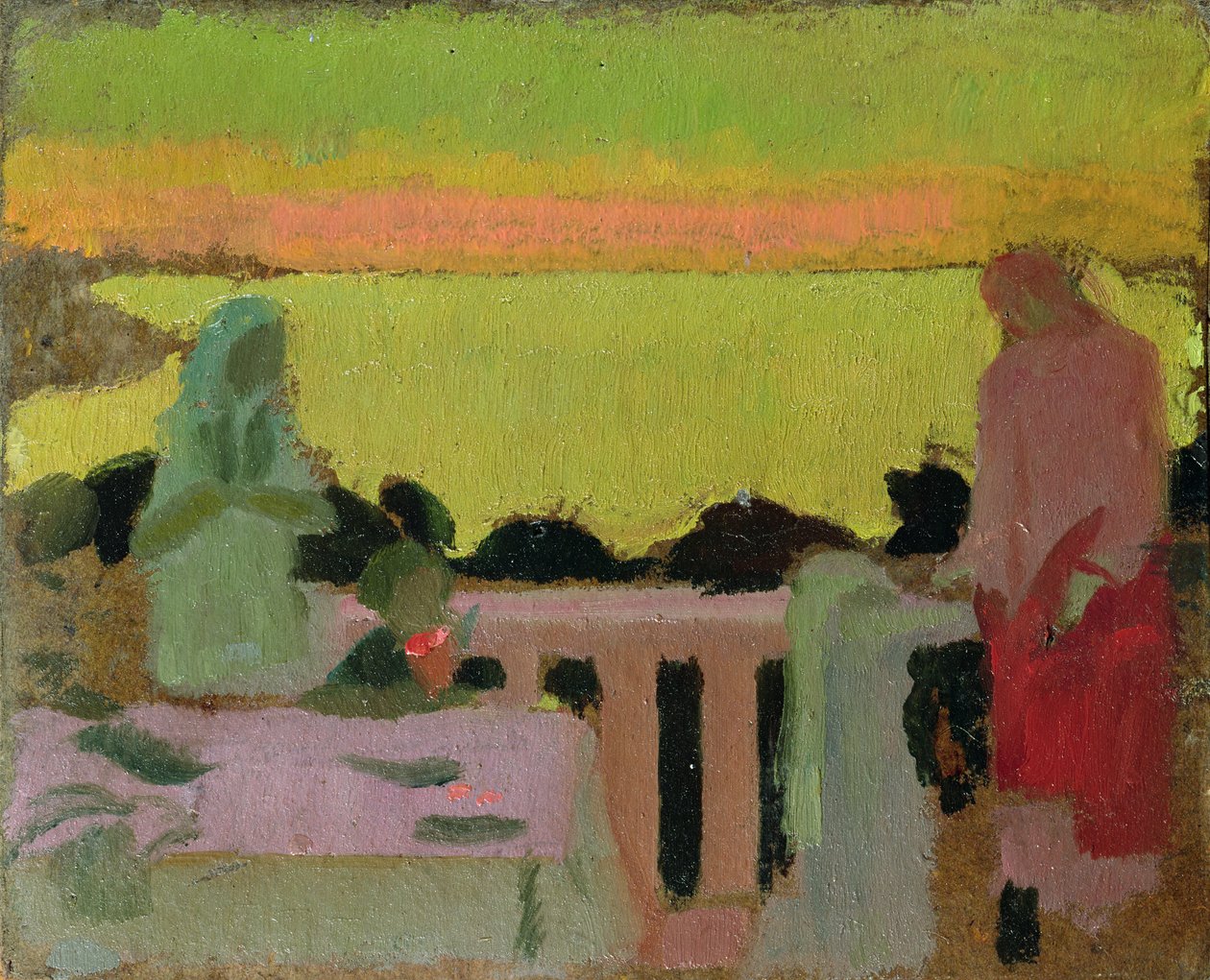 Na balkóně v Silencio, nebo Marthe a Marie v tichu, c.1917 od Maurice Denis