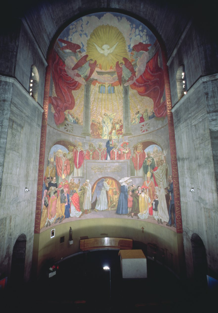 Letnice, z apsidy kostela, 1934 (viz podrobnosti 252658 a 252659) od Maurice Denis