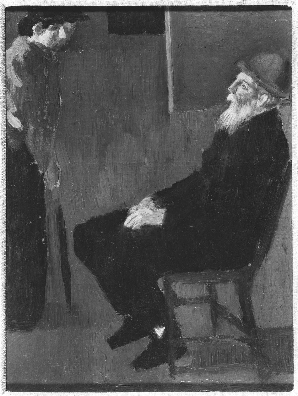 Pierre Auguste Renoir (1841-1919) a Mademoiselle Beaudot, 1911 (olej na kartonu) od Maurice Denis