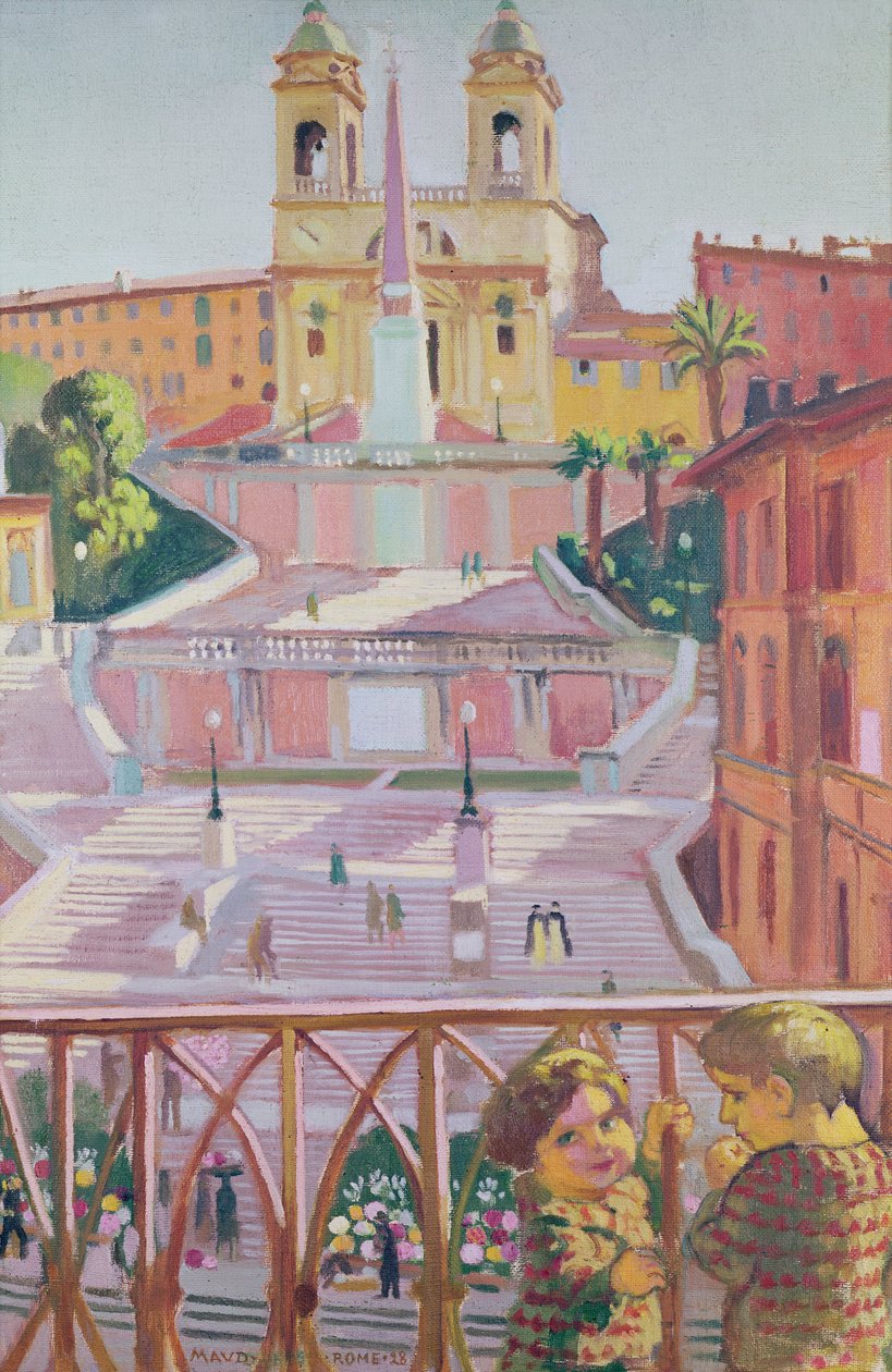 Španělské schody a kostel Trinità dei Monti, Řím, 1928 od Maurice Denis
