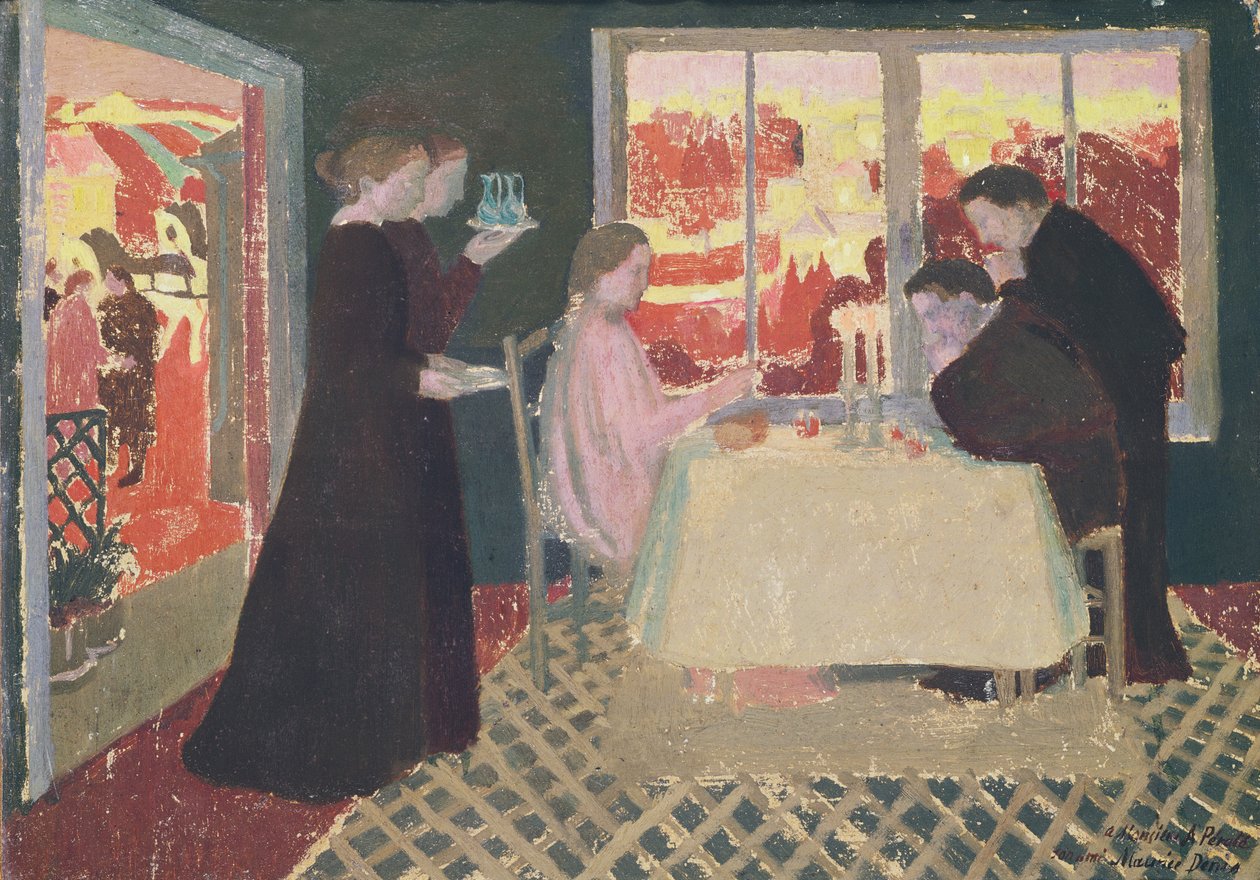 Studie k večeři v Emauzích, 1894 od Maurice Denis