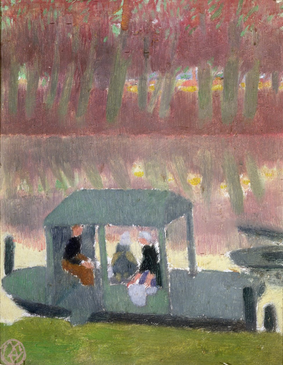 Bateau-Lavoir v Port-Marly, 1890 (olej na papíře) od Maurice Denis