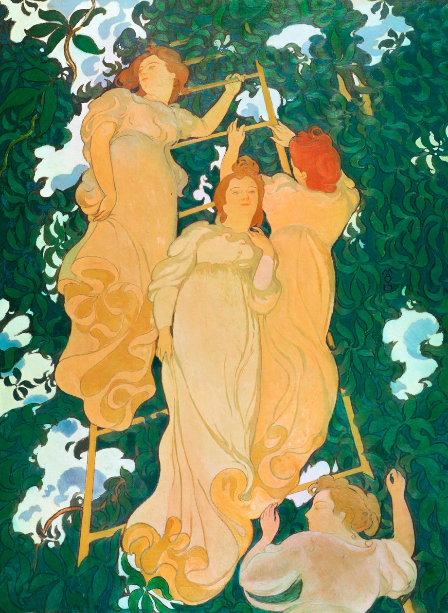 Žebřík v listí, 1892 od Maurice Denis
