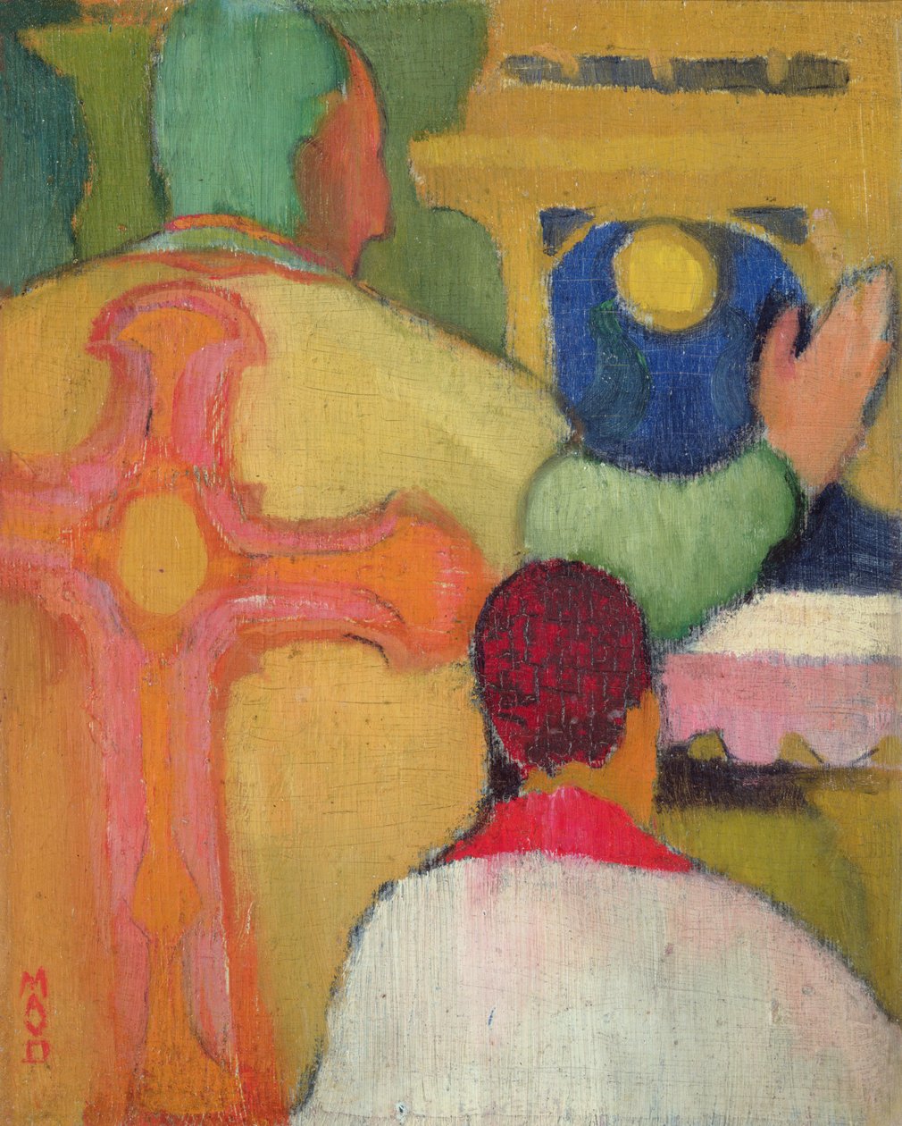 The Mass, cca 1890 (olej na kartě) od Maurice Denis