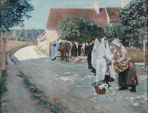 Pohřeb mladé dívky, 1888 od Maurice Eliot