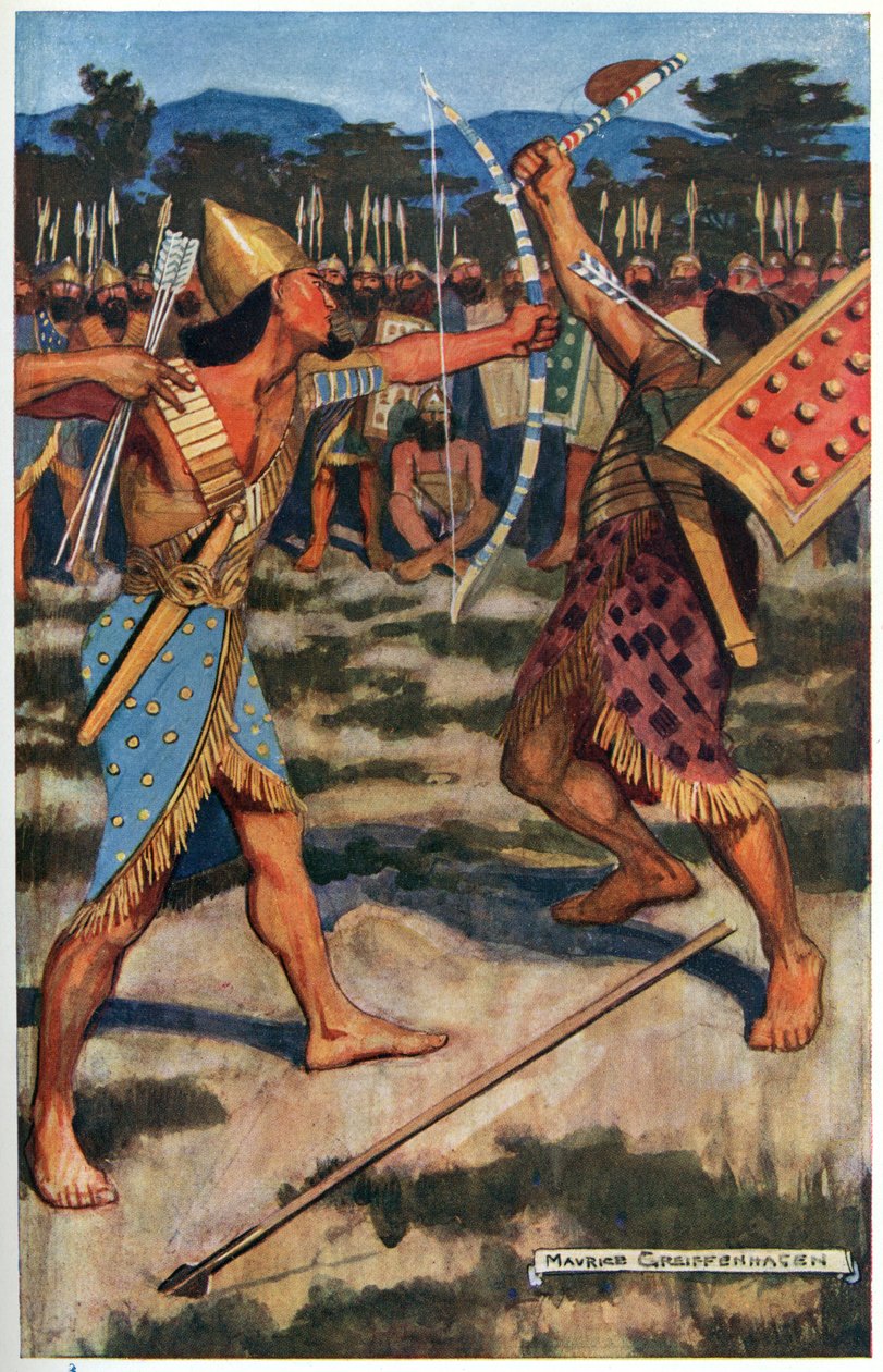 Senuhet Slays the Warrior of Tonu, ilustrace z 