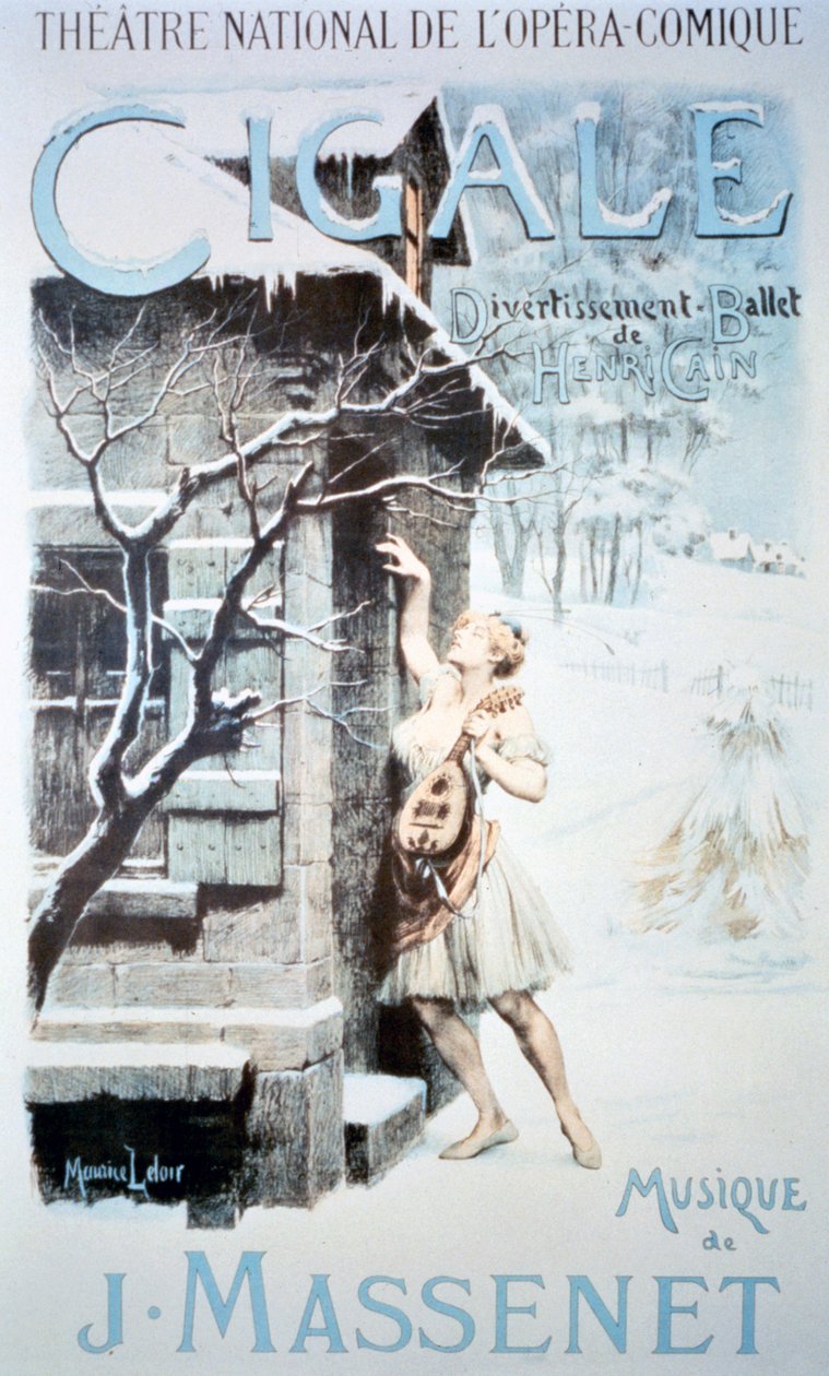 Cigale, balet Julese Masseneta v choreografii Henri Caina v Theater Nationale de lOpera Comique od Maurice Leloir