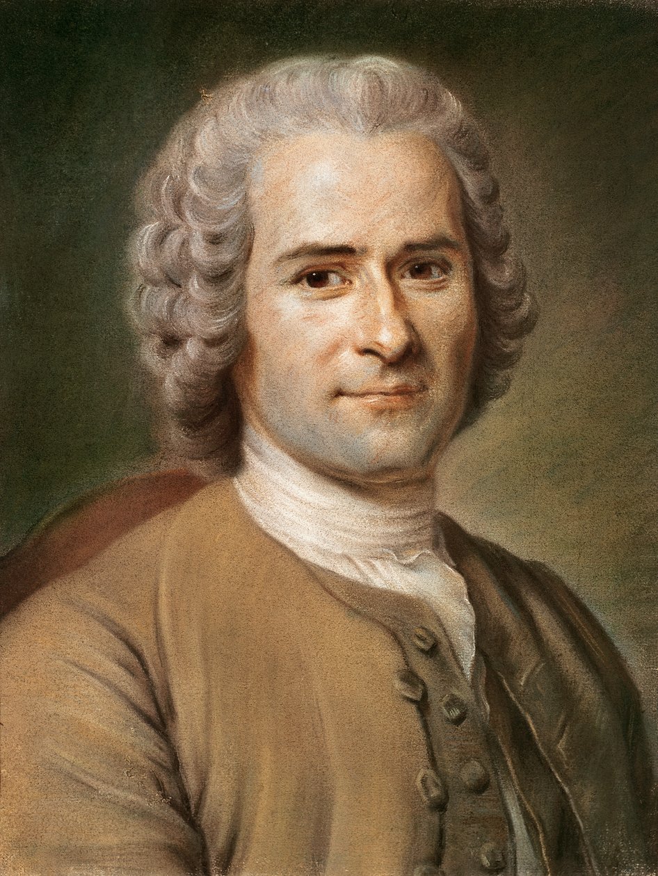 Jean-Jacques Rousseau (1712-78) po 1753 (pastel na papíře) od Maurice Quentin de La Tour