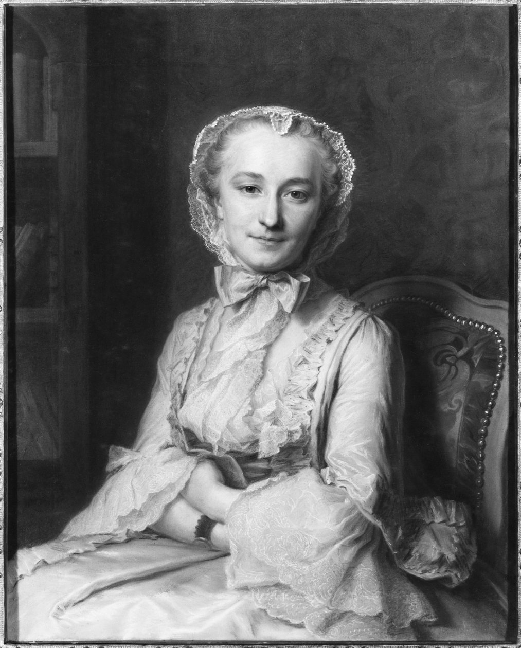 Mademoiselle Marie Salle, 1741 (pastel na papíře) od Maurice Quentin de La Tour