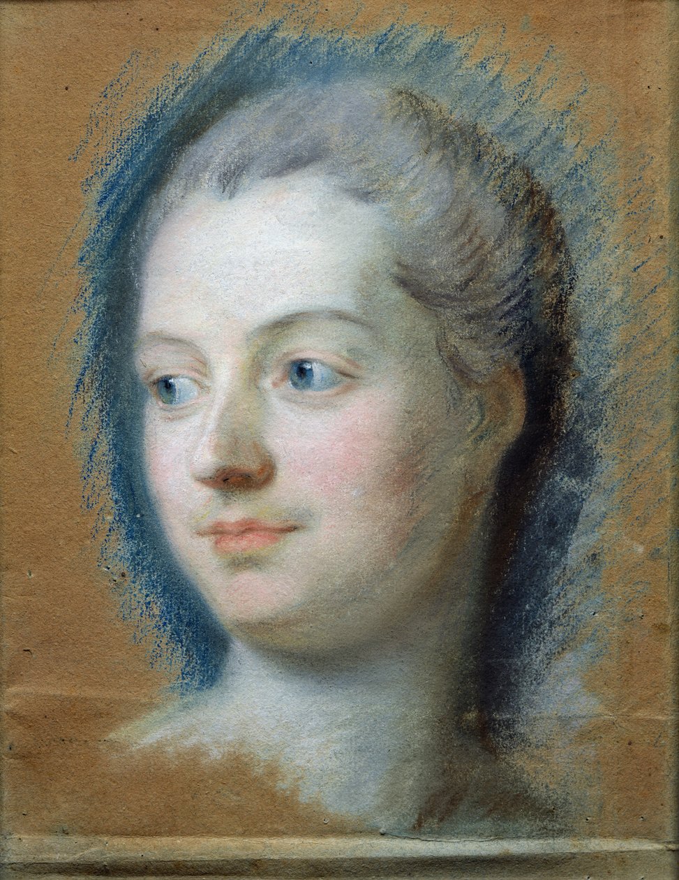 Portrét Madame de Pompadour (1721-64) 1752 (pastel na papíře) od Maurice Quentin de La Tour