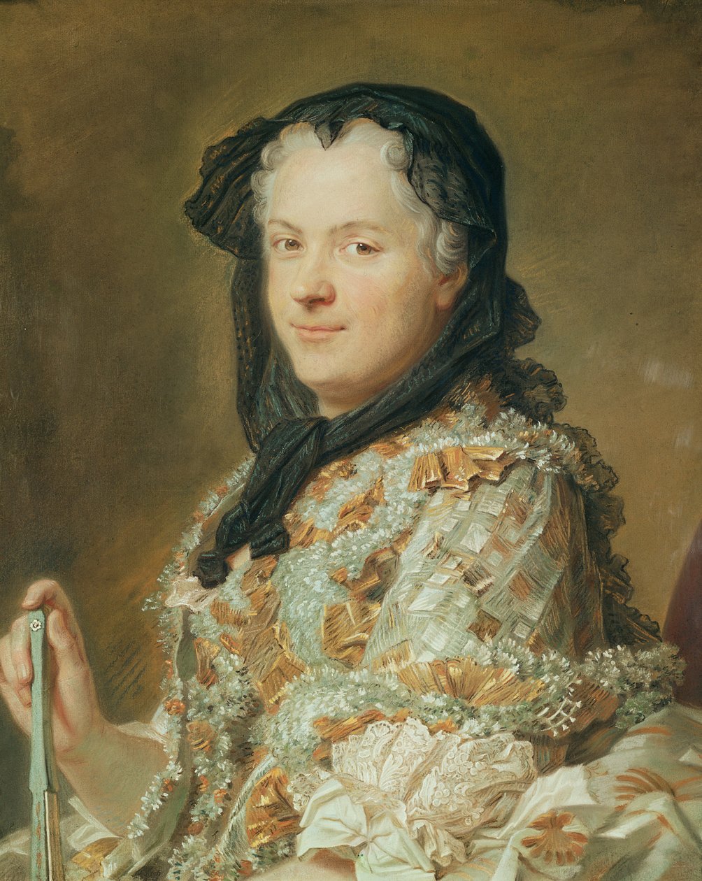 Portrét Marie Leszczynské, královny Francie a Navarry, 1744-48 (pastel) od Maurice Quentin de La Tour