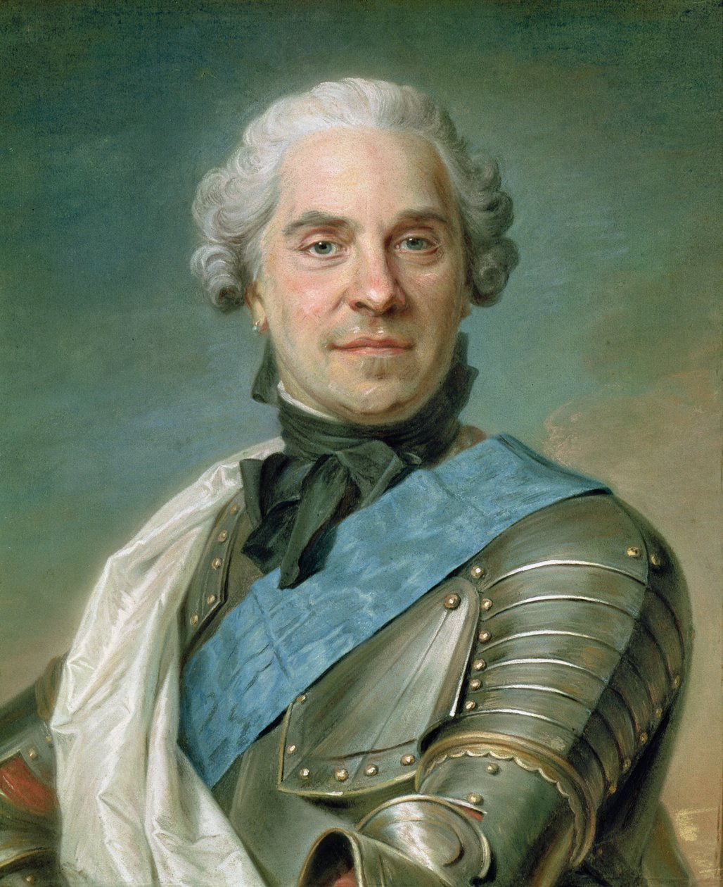 Portrét Maurice (1696-1750) hrabě ze Saxe (pastel na papíře) od Maurice Quentin de La Tour