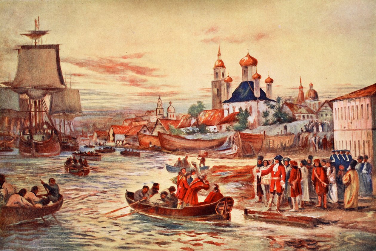 Námořní přípravy Petra Velikého od Maurice Randall