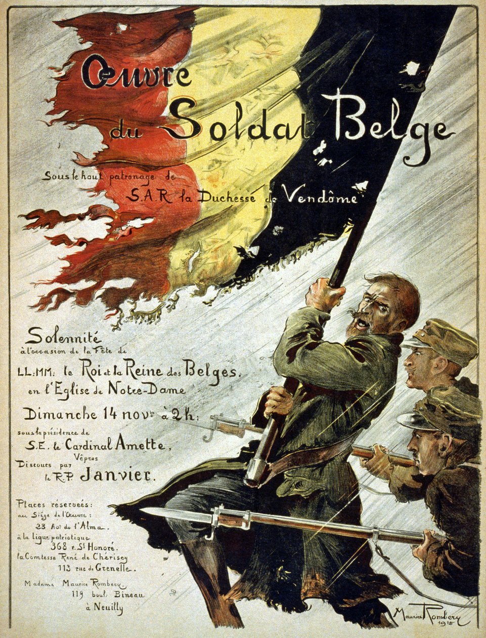 Sdružení belgických vojáků, 1915 od Maurice Romberg
