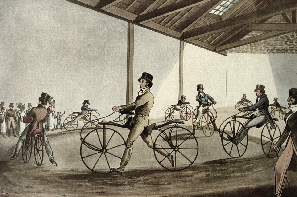 The Pedestrian Curricle patentovaný Dennisem Johnsonem, kolem roku 1819 od Maurice Rousseau