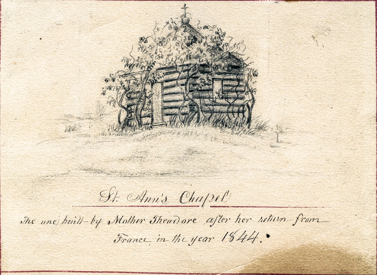 První kaple svaté Anny na půdě sester Prozřetelnosti Saint Mary-of-the-Woods od Maurice Schnell