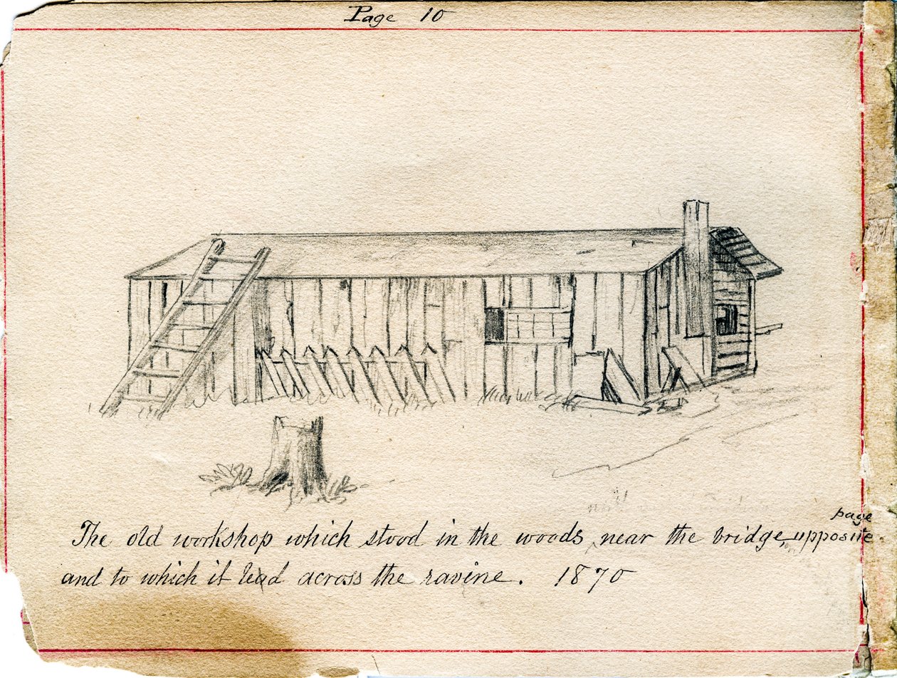 Workshop na půdě sester Prozřetelnosti Saint Mary-of-the-Woods, Indiana v roce 1870 od Maurice Schnell